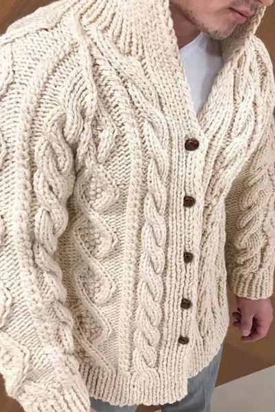 Carlo - Casual gebreid herenvest met staande kraag