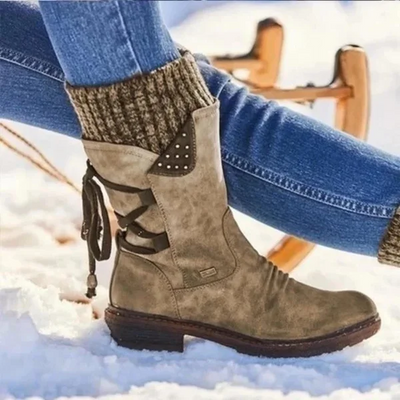 Ruth - Dames winter lage loop steunzool wollen warme laarzen
