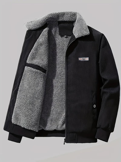 Retro Winterjas met Lange Mouwen voor Heren