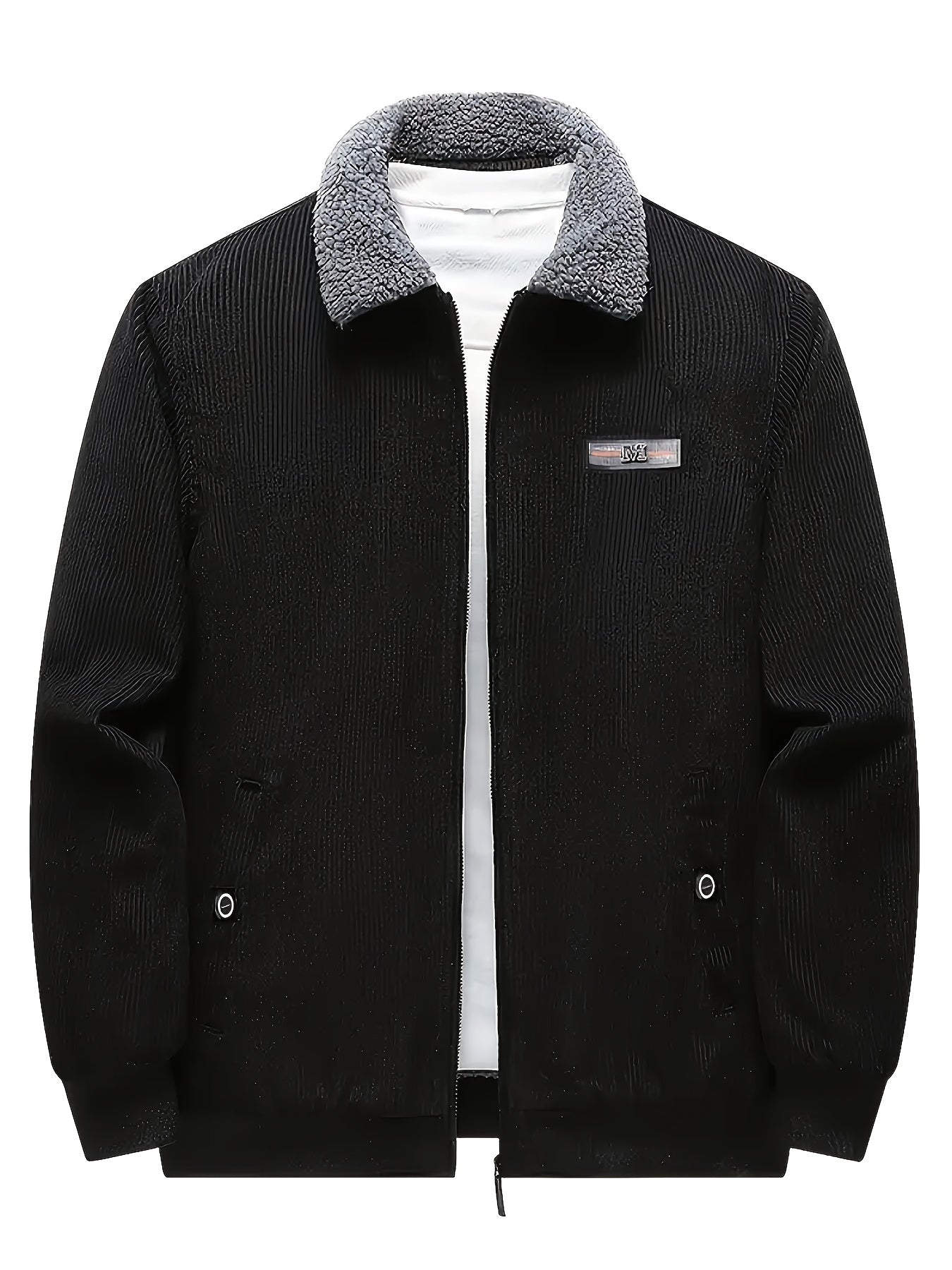 Retro Winterjas met Lange Mouwen voor Heren