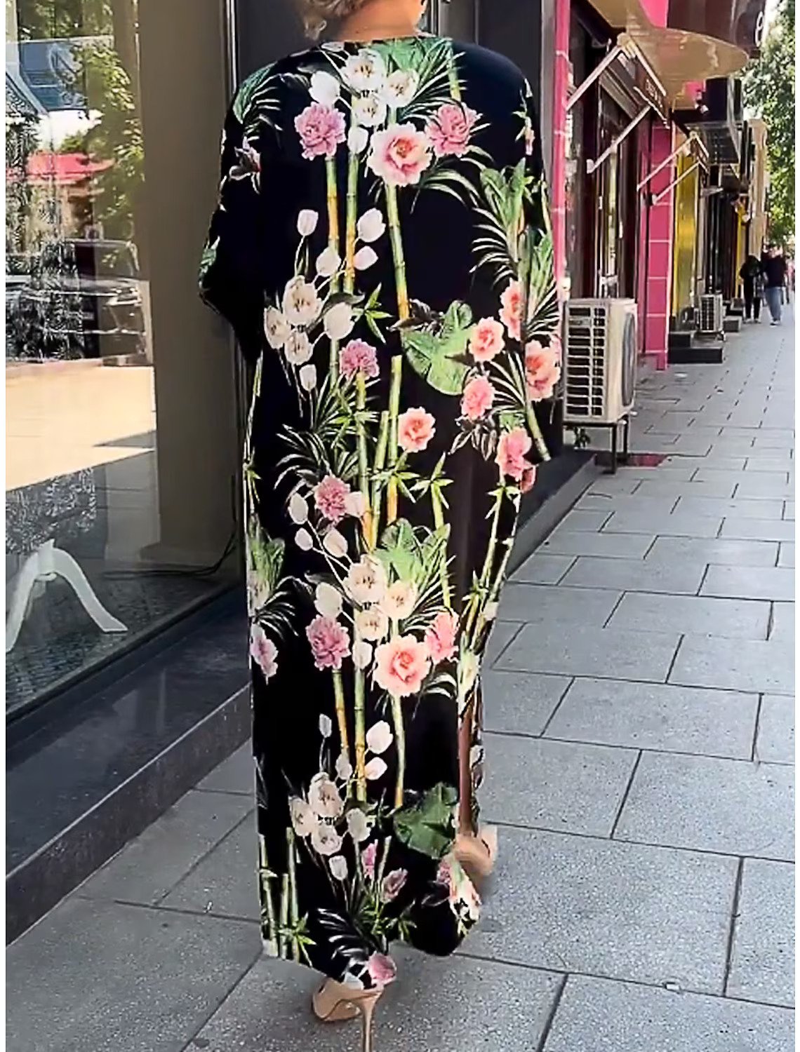 Casual Damesjurk Met Bloemmotief