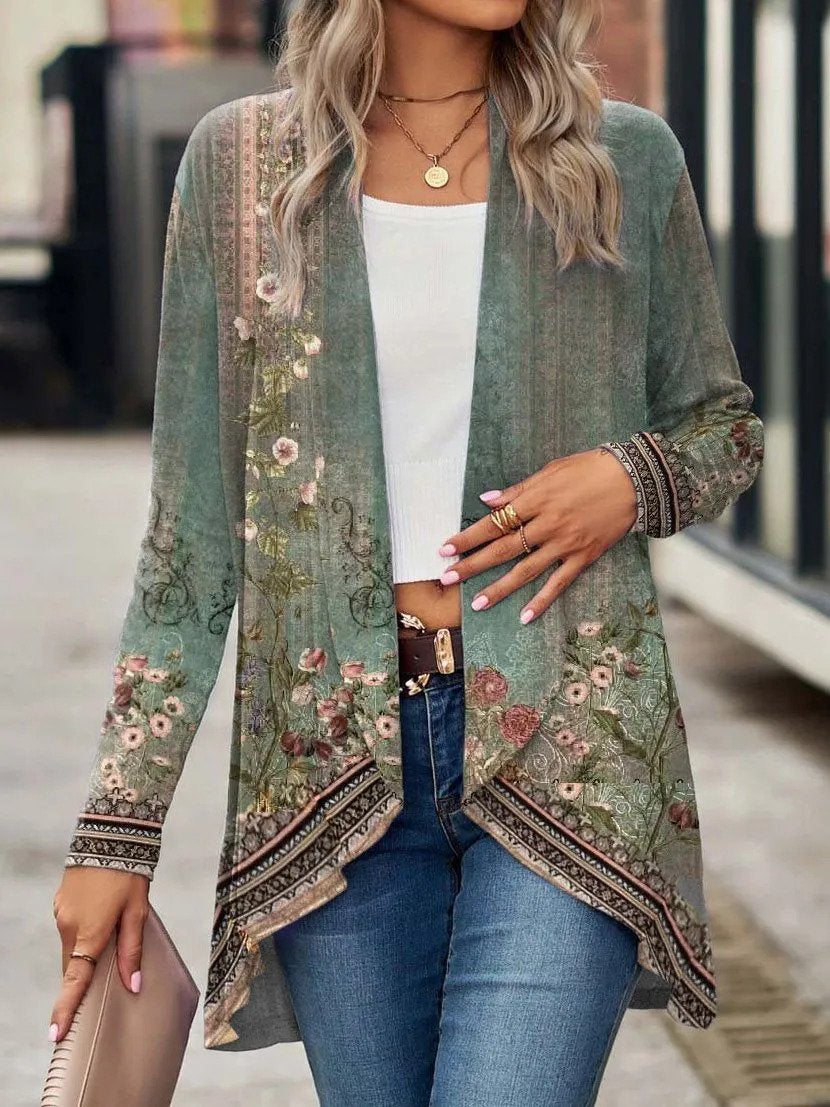 Losvallend, casual gebreid kimono-vest