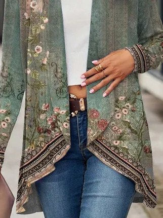Losvallend, casual gebreid kimono-vest