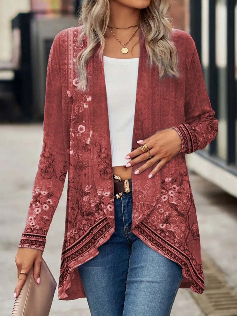 Losvallend, casual gebreid kimono-vest