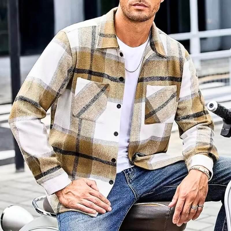 Stijlvolle heren overshirt met veelzijdig ontwerp voor een comfortabele en nette uitstraling