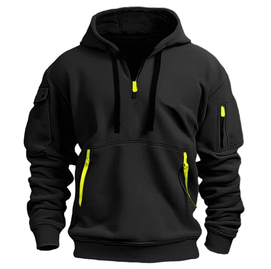 Heren hoodie met capuchon perfect voor outdoor activiteiten en dagelijks gebruik