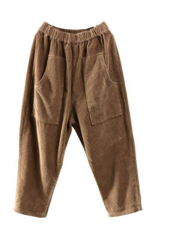 Retro Broek in Effen Kleur voor de Lente, Grote Maten