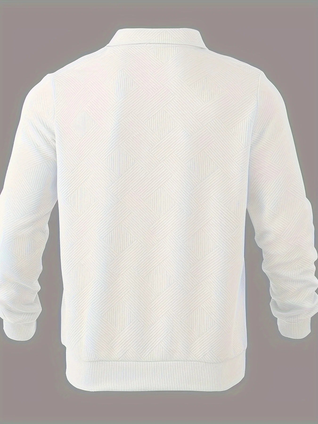 Half-zip trui met geometrisch patroon voor heren