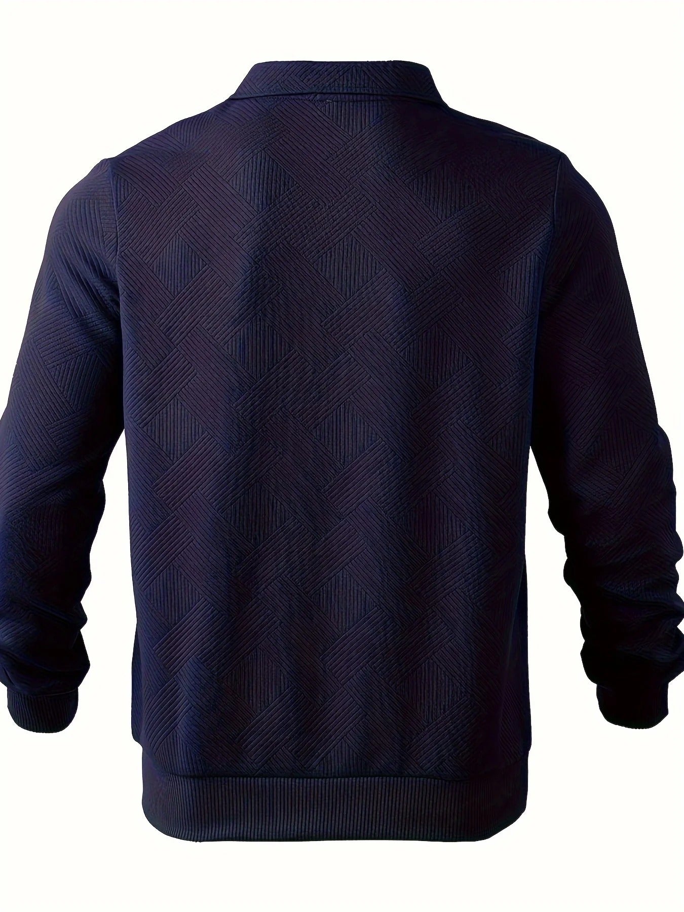 Half-zip trui met geometrisch patroon voor heren