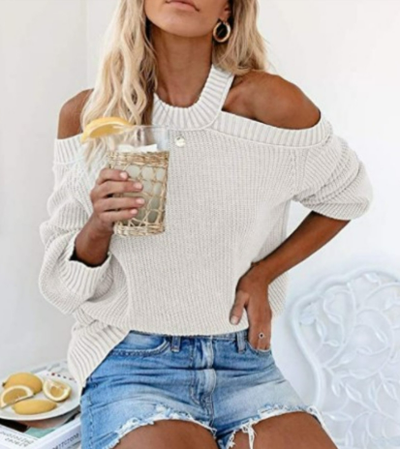 Cold Shoulder Sweater met Stijlvol Design