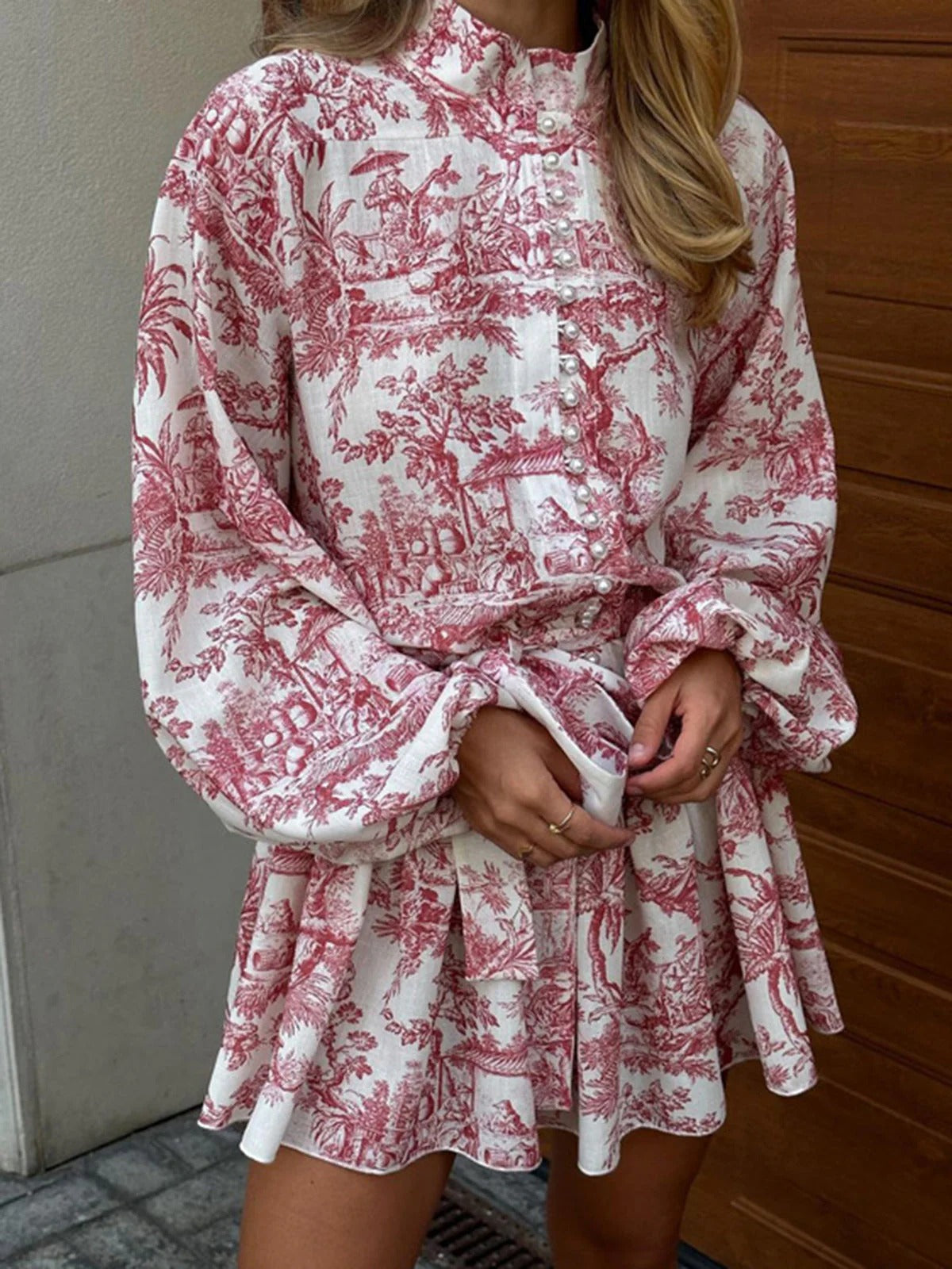 Boho mini jurk met lange mouwen en luchtige uitstraling
