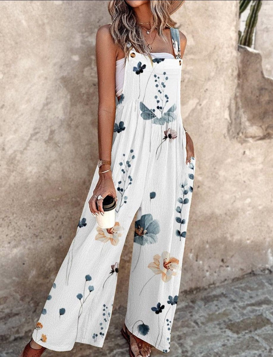 Zomerse wijde jumpsuit met bandjes voor dagelijks gebruik