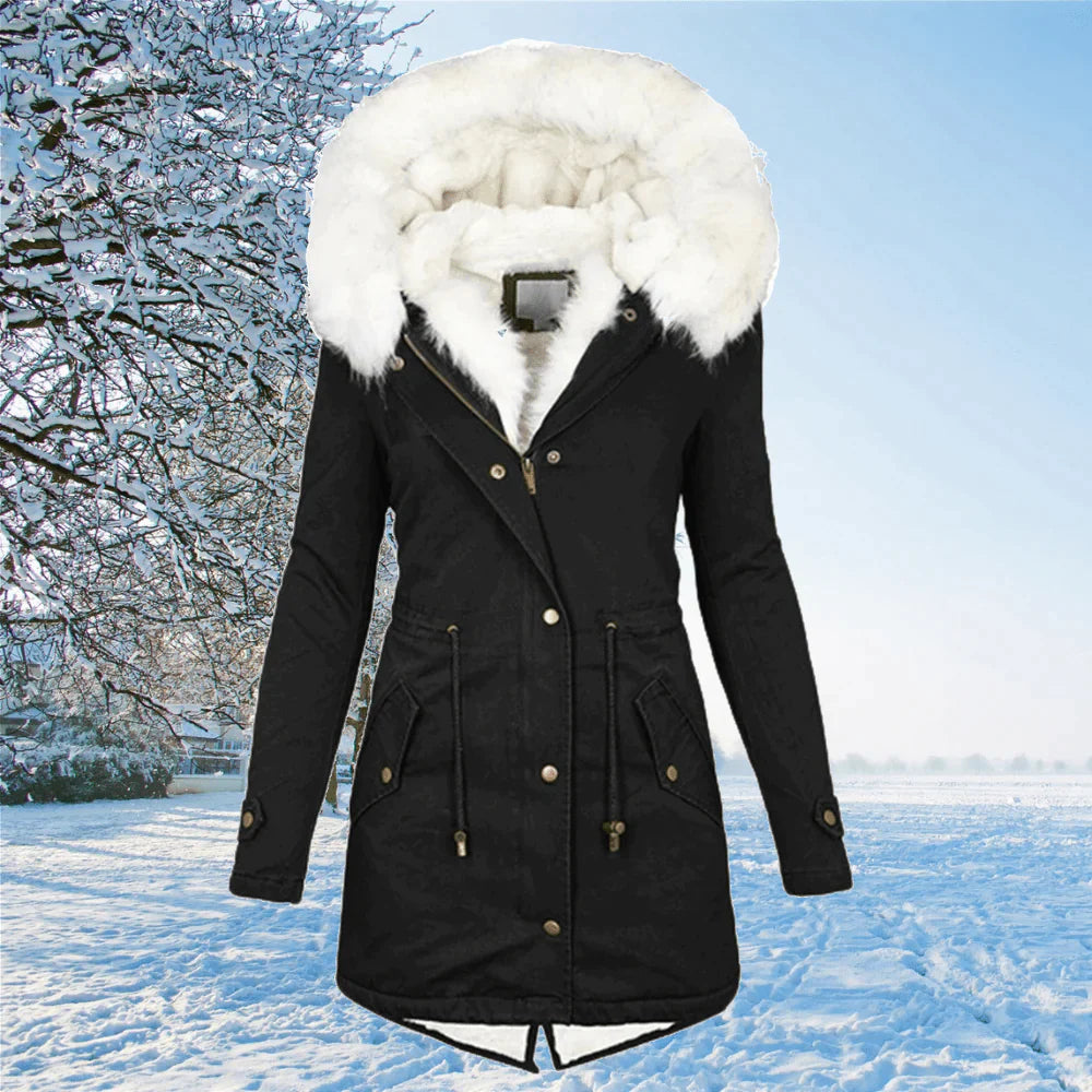 Ariana De nieuwe oversized parka jas met capuchon en bontvoering