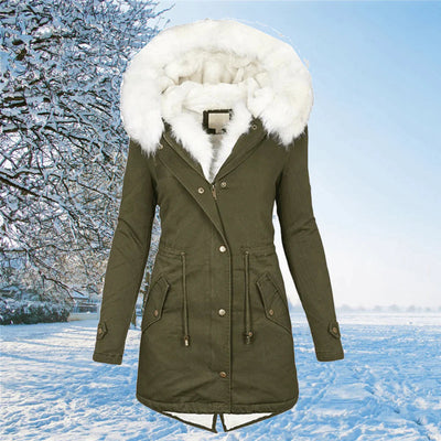 Ariana De nieuwe oversized parka jas met capuchon en bontvoering