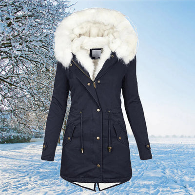 Ariana De nieuwe oversized parka jas met capuchon en bontvoering
