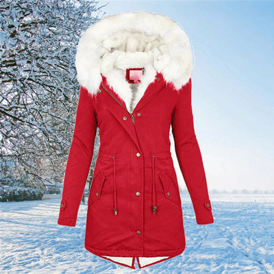 Ariana De nieuwe oversized parka jas met capuchon en bontvoering