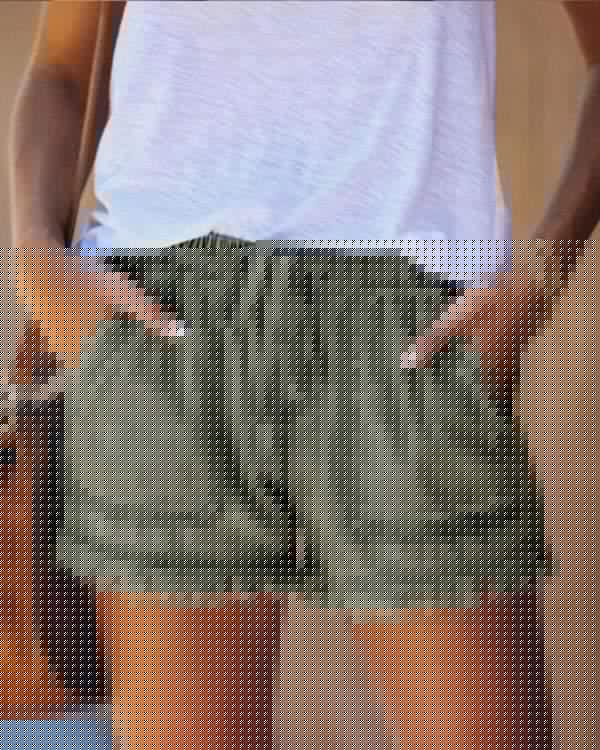 Pamela - Effen Denim Shorts met Trekkoord