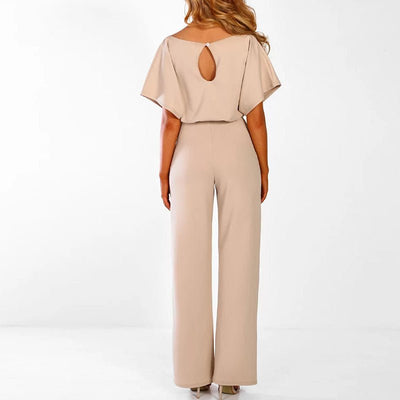 Stijlvolle dames jumpsuit met strikceintuur