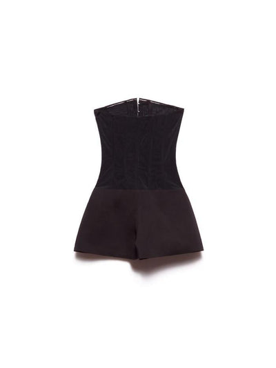 Straploze korte jumpsuit met corsetstijl voor een trendy uitstraling