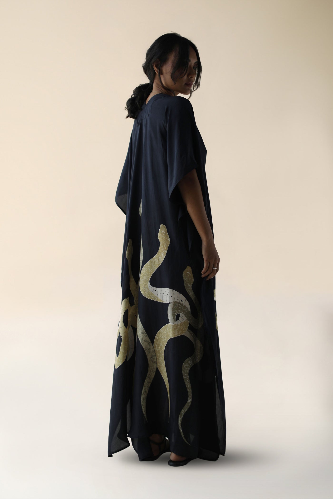 Lange kaftan met moderne elegante uitstraling