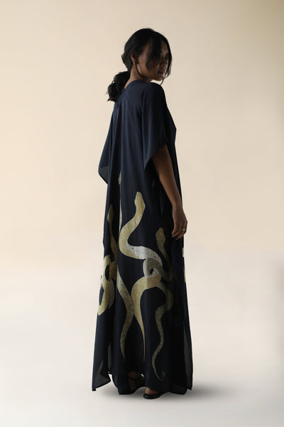 Lange kaftan met moderne elegante uitstraling