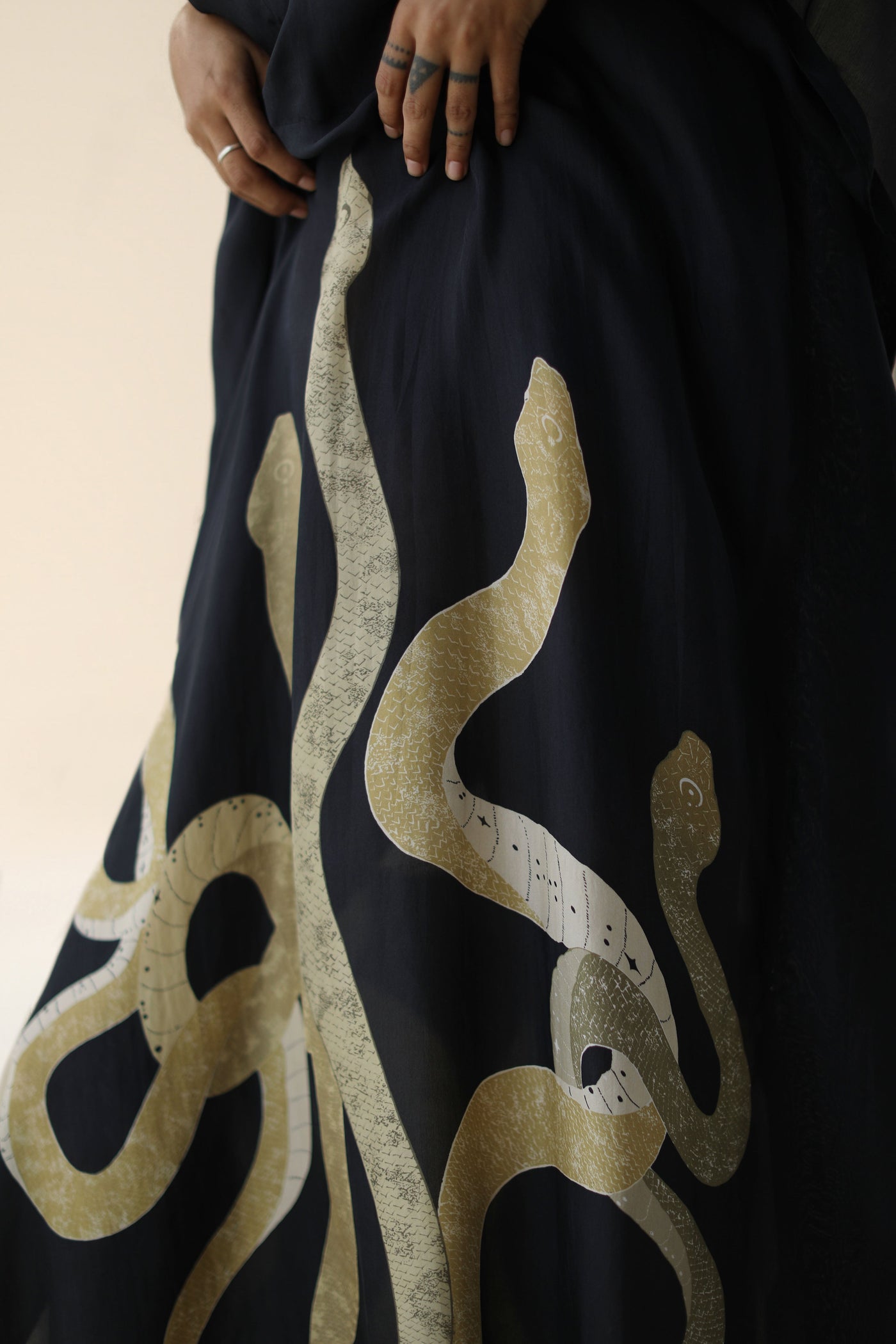 Lange kaftan met moderne elegante uitstraling