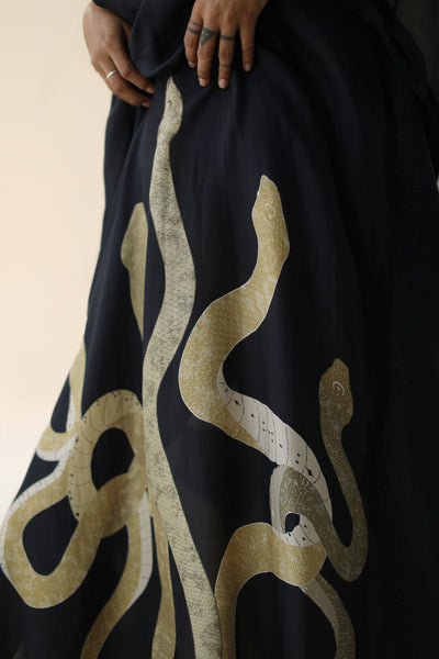 Lange kaftan met moderne elegante uitstraling