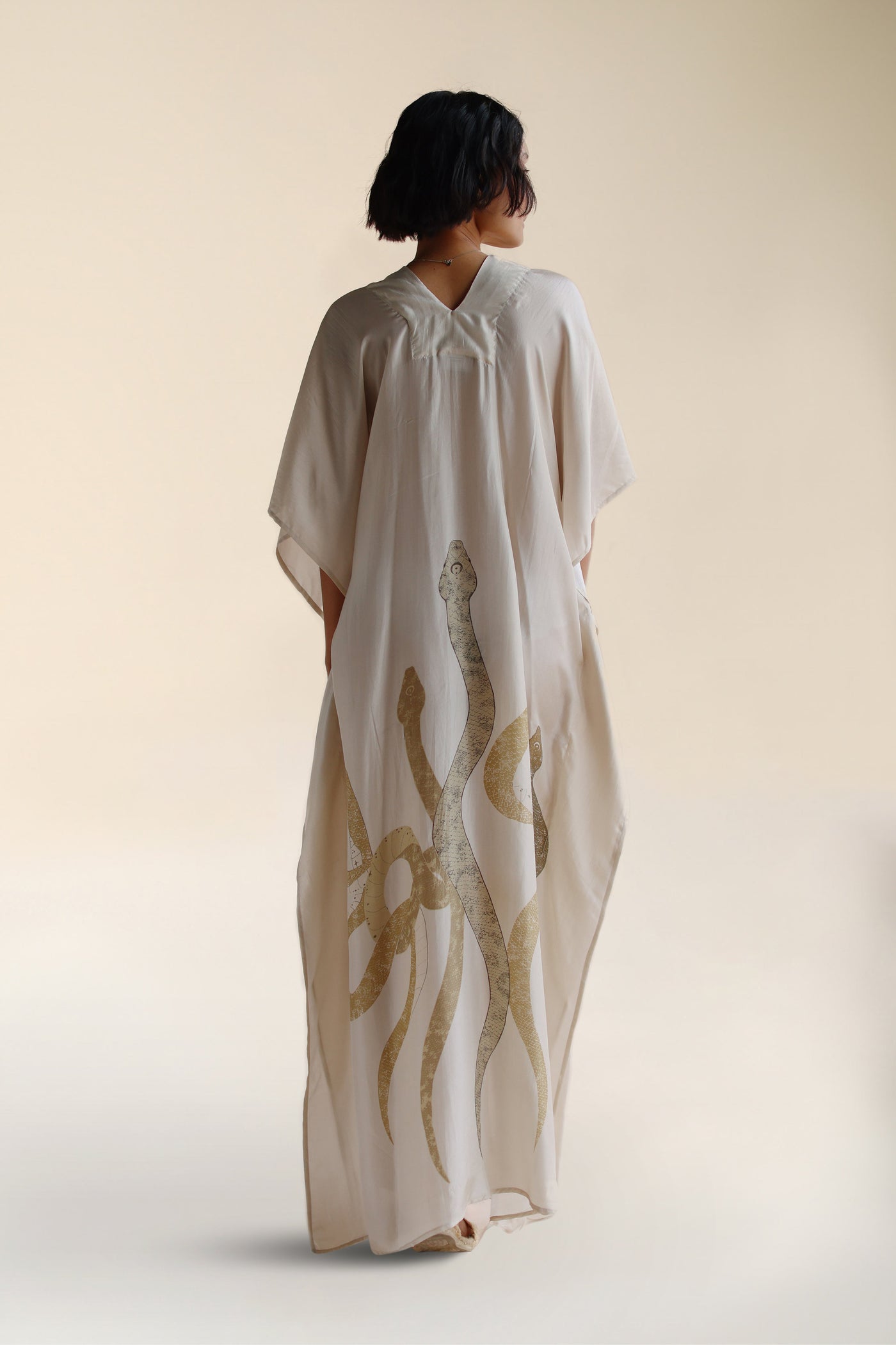 Lange kaftan met moderne elegante uitstraling