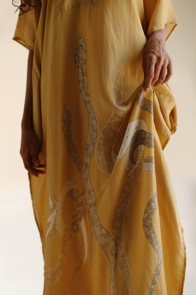 Lange kaftan met moderne elegante uitstraling