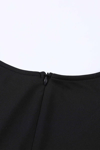Elegante midi jurk met overslag V-hals en speelse ruches aan de mouwen ideaal voor feestelijke gelegenheden