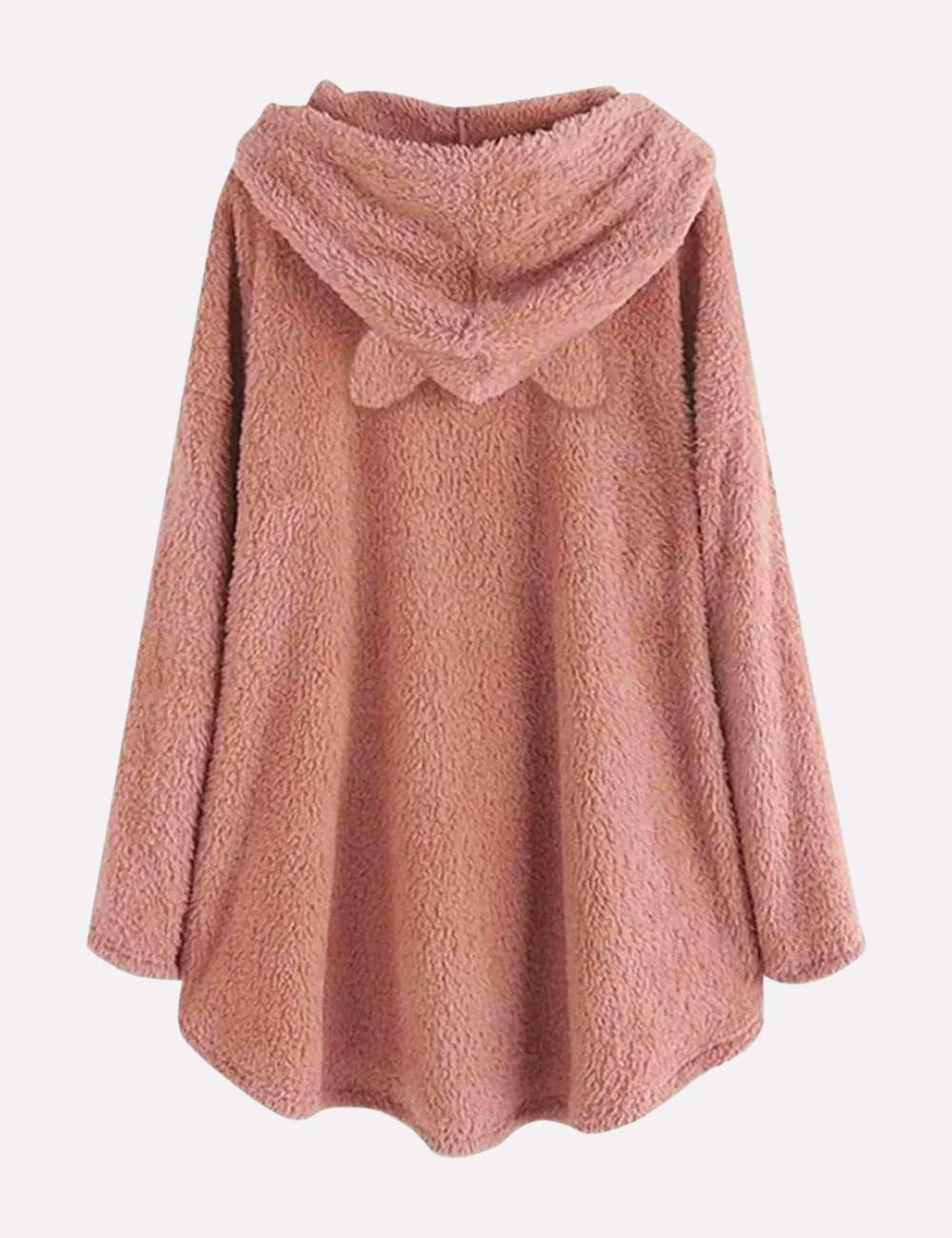 Lange hoodie met capuchon en schattig kattenontwerp voor extra comfort