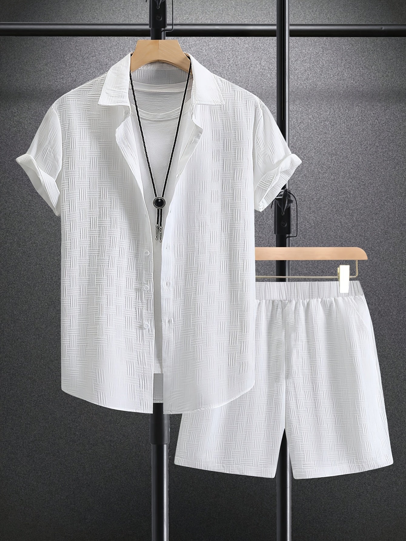 Zomerset voor heren met een korte mouwen overhemd met knopen en een korte broek perfect voor een nonchalant outfit