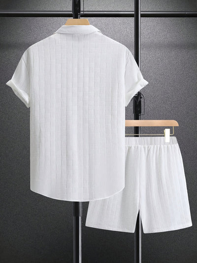 Zomerset voor heren met een korte mouwen overhemd met knopen en een korte broek perfect voor een nonchalant outfit